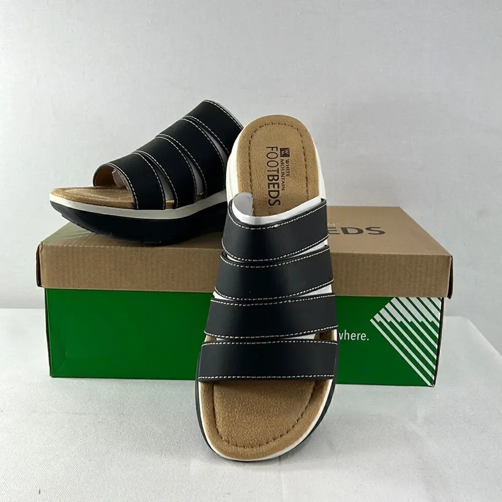White Mountain Foot Beds Fascinate Black Smooth size 7 - Picture 1 of 7